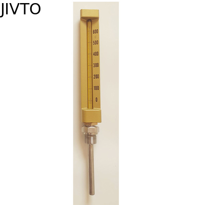 Liquid Temperature 600C 150mm Industrial Glass Thermometers 1/4'' NPT