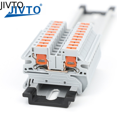 PTV 2.5 DIN Rail Terminal Block Side-Entry Push-in Connection 2.5mm2 26-12AWG câble câblage connecteur de fil électrique