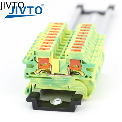 PTV 2.5-PE Modulaire au sol DIN Terminal Rail Bloc d'entrée latérale Connecteur de câblage électrique 2.5 mm