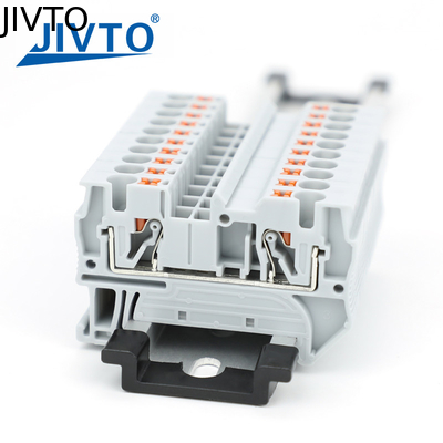 PT4 Plug-in à bande de terminal PT-4 4mm2 Connecteur de câble électrique Connectez Din Rail Bloc de terminal sans vis PT 4