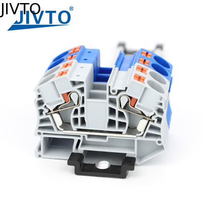 PT16 Din Rail Push-In Terminal Block, connecteur de câble à alimentation électrique 16 mm2 sans vis